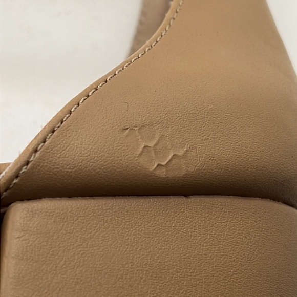 Steve Madden Irenee block heel ankle strap tan sandals Sz 10 faux leather - Picture 10 of 15